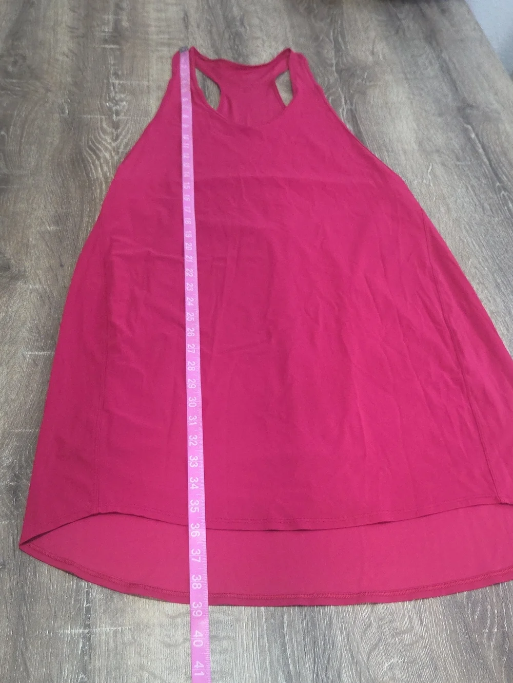 Lululemon Rejuvenate Racerback Dress Fuchsia Draped Layered Rose Magenta Pink